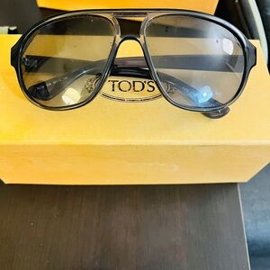 Tod’s | High End Luxury Brand-Sleek transparent blue acetate framed Sunglasses